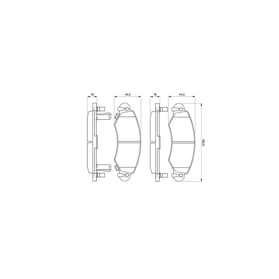 Bosch 0986424549 Brake Pad Set Front Axle Rear Axle With Acoustic Wear Warning With Mounting Manual BP299