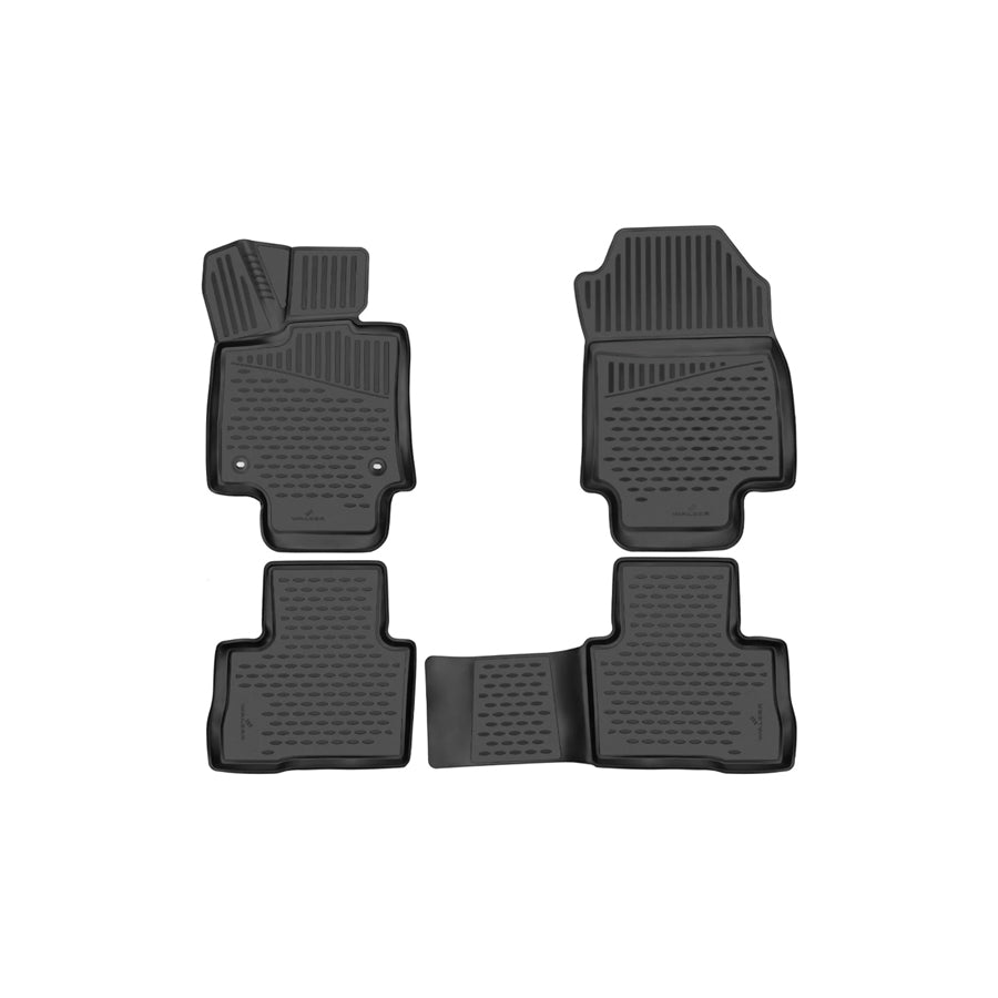 WALSER Tailored, XTR 75238 Floor mat set Elastomer, Front and Rear, Black