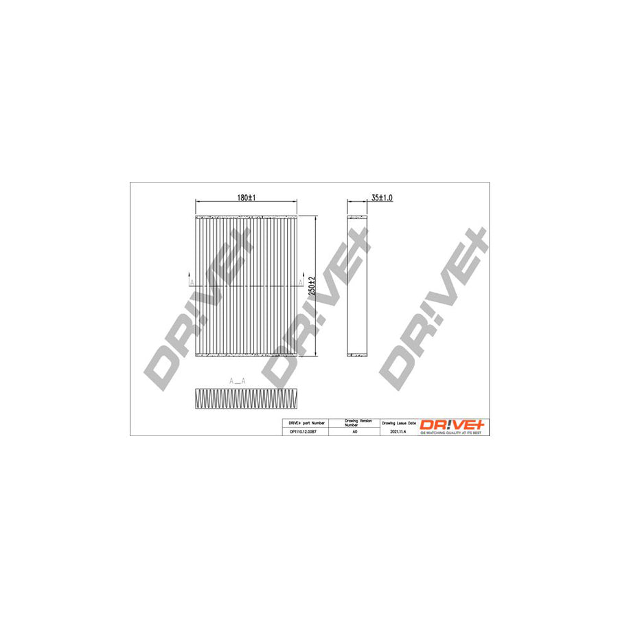 Dr!Ve+ Dp1110.12.0087 Pollen Filter | Duco Car Parts UK Car Parts