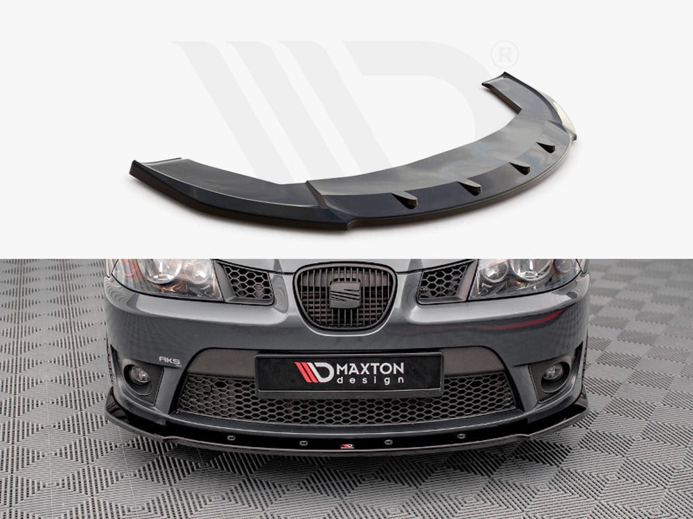 Maxton Design SE-IB-3-CU-FD1T Front Splitter V.1 Seat Ibiza Cupra MK3 (2004-2008) | Duco Car Parts UK Car Parts