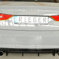Rieger 00088158 Audi 8V A3 Rear Diffuser for Twin Tailpipe Left & Right - Glossy Black