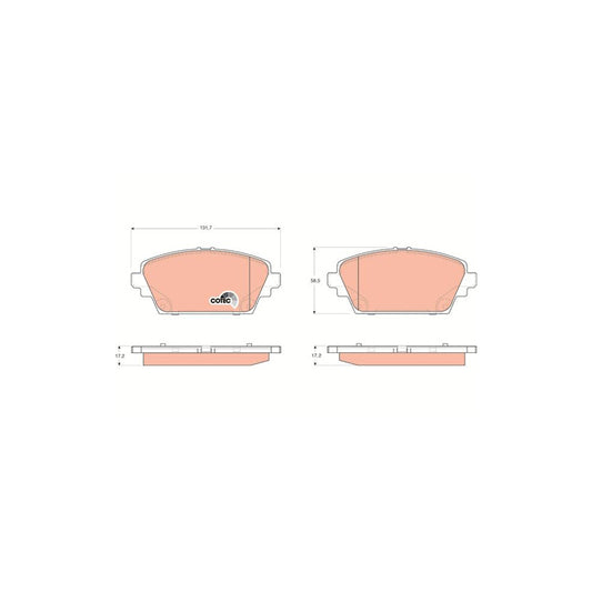 TRW Cotec Gdb3227 Brake Pad Set Not Prepared For Wear Indicator With Brake Caliper Screws With Accessories