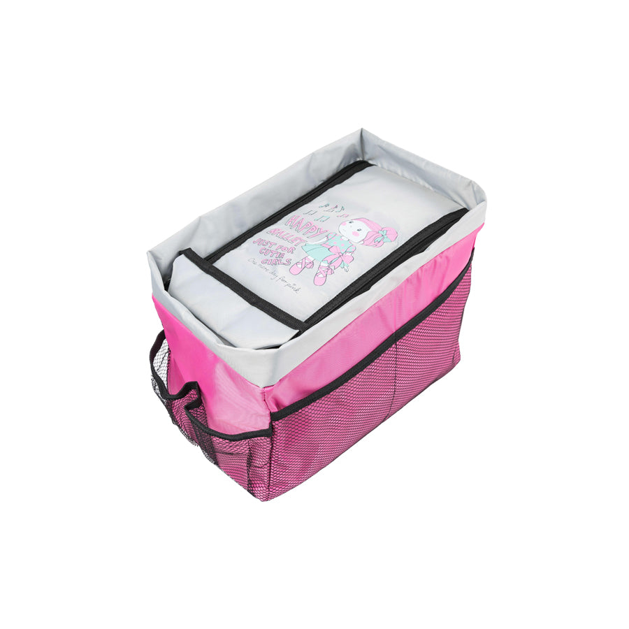WALSER 26171 Rear seat organizer Grey, Light pink