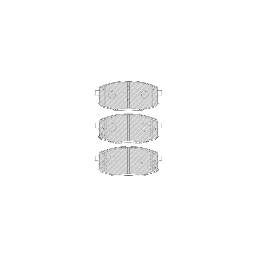Ferodo Fdb5038 Brake Pad Set With Acoustic Wear Warning With Accessories