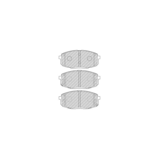 Ferodo Fdb5038 Brake Pad Set With Acoustic Wear Warning With Accessories