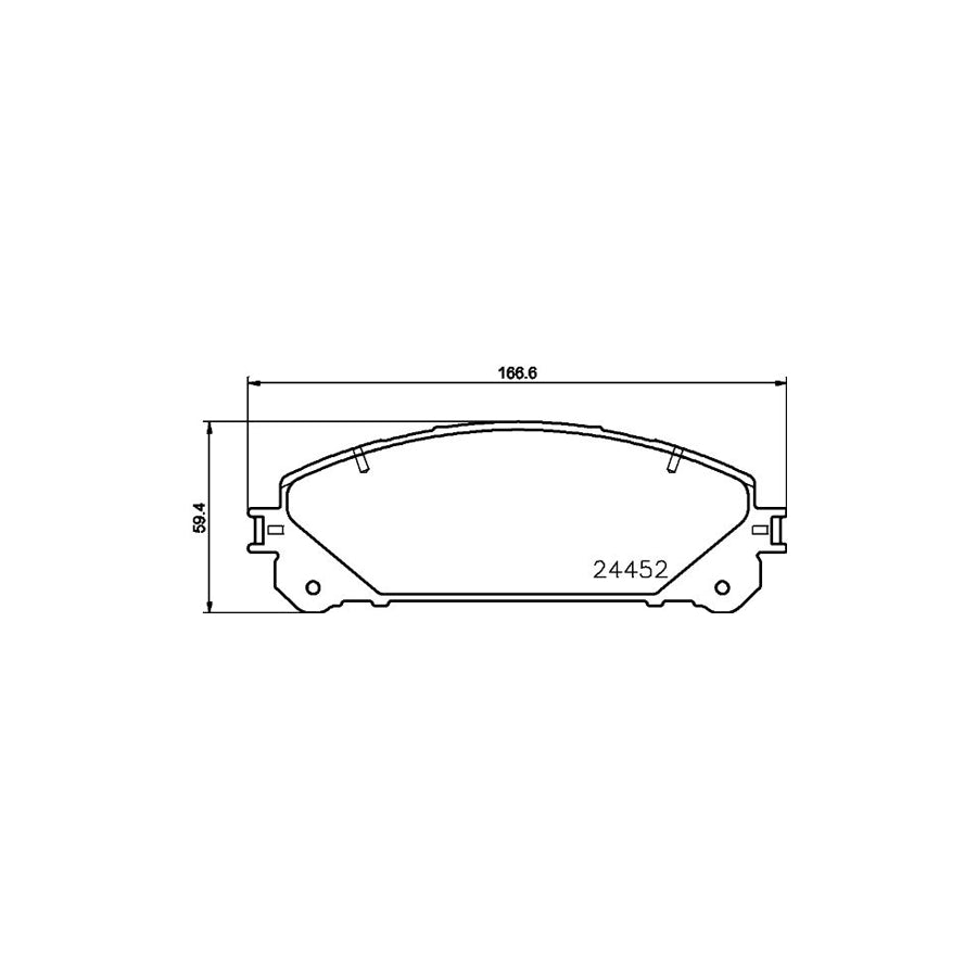 Hella 8DB 355 015 461 Brake Pad Set Not Prepared For Wear Indicator With Accessories