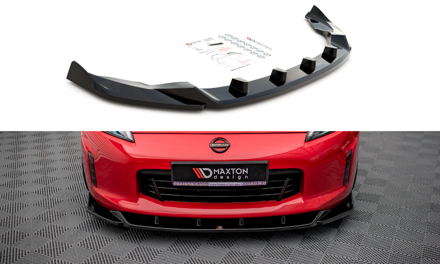 Maxton Design NI-370F-FD2T Front Splitter V.2 Nissan 370Z Facelift | Duco Car Parts UK Car Parts