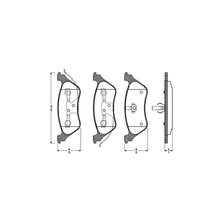 Bosch 0986Tb2388 Brake Pad Set Excl Wear Warning Contact With Accessories