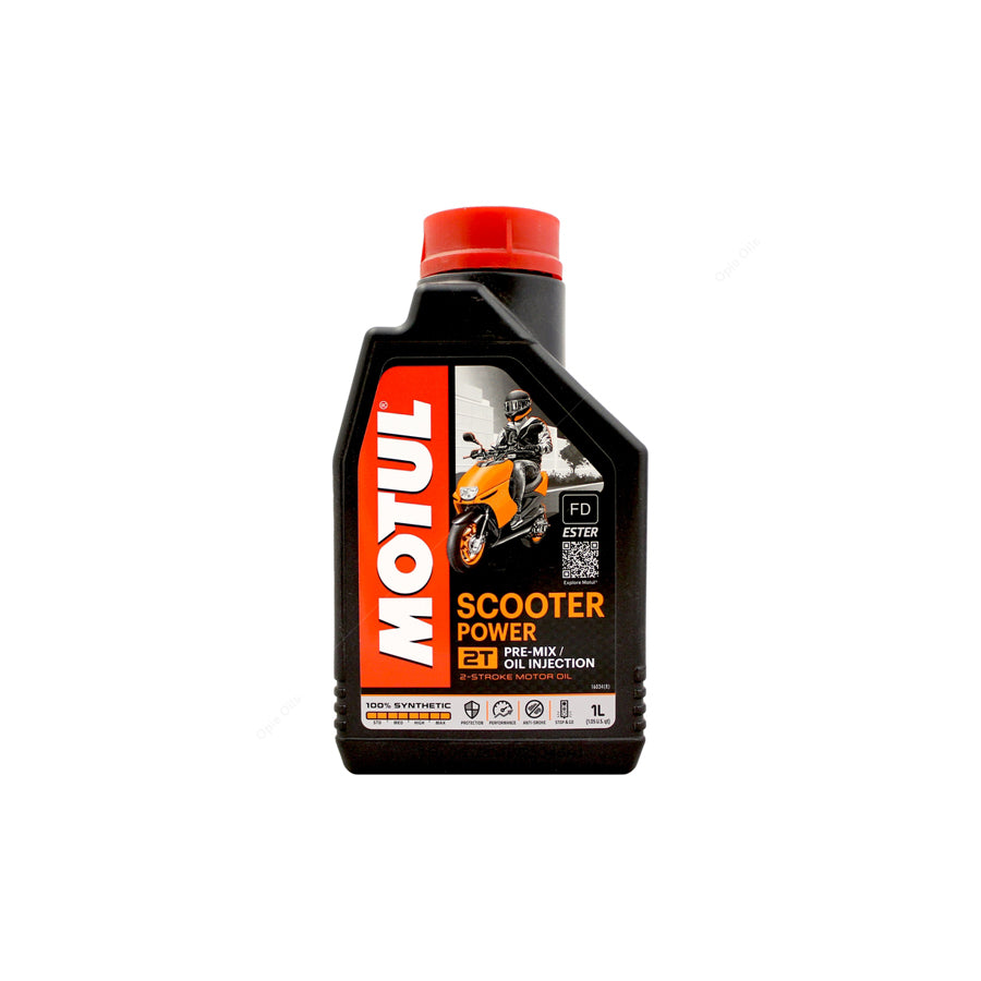 Motul Scooter Power 2T Fully Synthetic Premix & Injector Engine Oil 1l