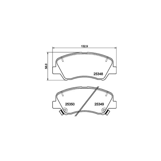 Hella 8DB 355 020 231 Brake Pad Set With Acoustic Wear Warning With Accessories