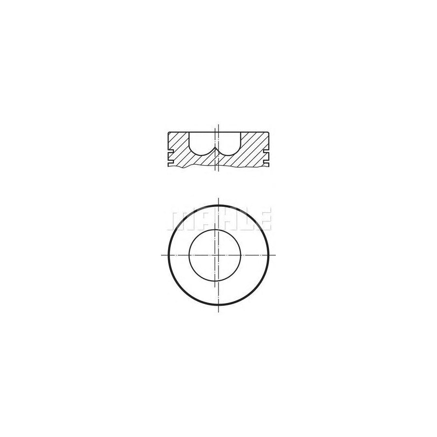 MAHLE ORIGINAL 0436100 Piston 98,48 mm, with piston rings, with piston ring carrier