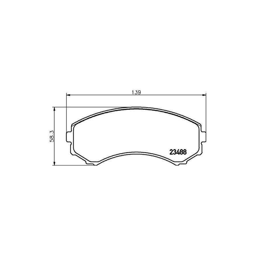 Hella 8DB 355 009 461 Brake Pad Set With Acoustic Wear Warning