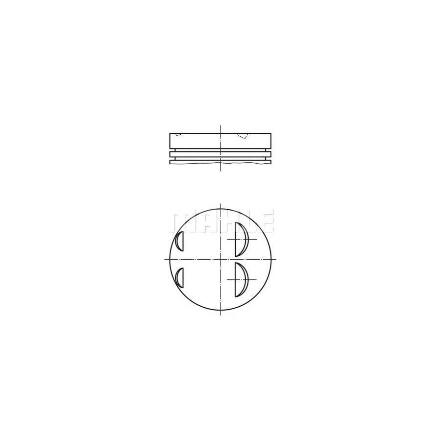 MAHLE ORIGINAL 082 68 02 Piston 84,5 mm, with piston rings