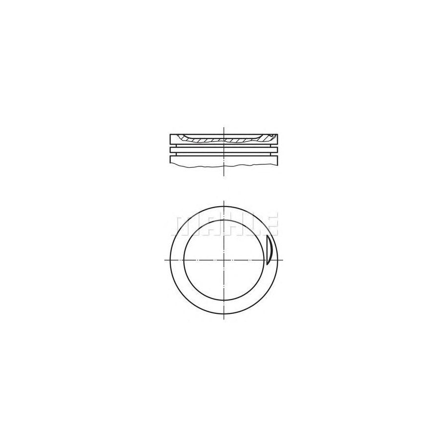 MAHLE ORIGINAL 627 21 00 Piston for MAZDA 323 77 mm, with piston rings