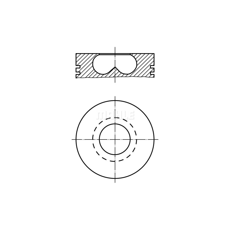 MAHLE ORIGINAL 015 70 00 Piston 86,0 mm, with cooling duct, with piston ring carrier