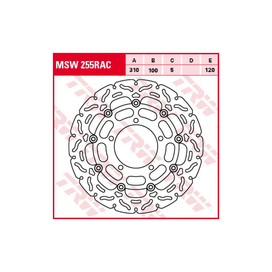 TRW MSW255RAC Brake Disc