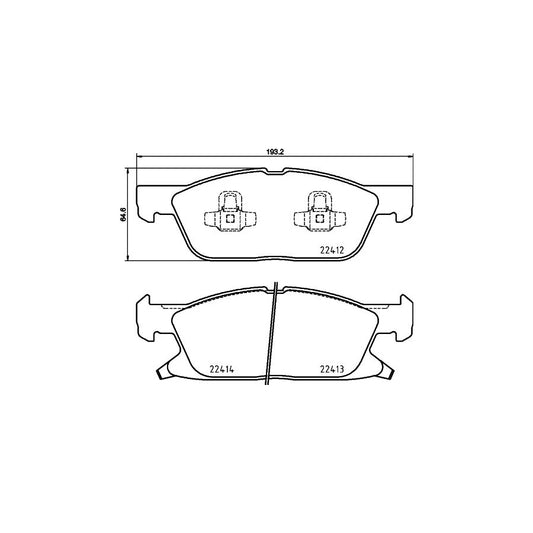 Hella 8DB 355 024 981 Brake Pad Set With Acoustic Wear Warning