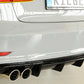 Rieger 00088158 Audi 8V A3 Rear Diffuser for Twin Tailpipe Left & Right - Glossy Black