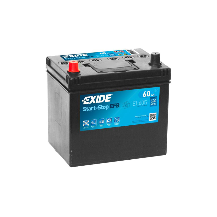 Exide EL605 005R EFB Stop / Start Car Battery 12V 60AH 520CCA | Duco Car Parts UK Car Parts
