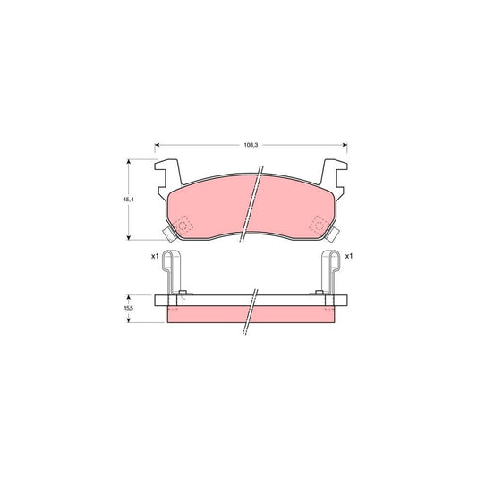 TRW Gdb1004 Brake Pad Set For Nissan Micra I Hatchback K10 With Acoustic Wear Warning