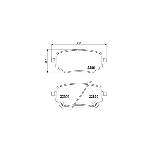 Brembo P 50 153 Brake Pad Set With Acoustic Wear Warning With Anti Squeak Plate With Brake Caliper Screws
