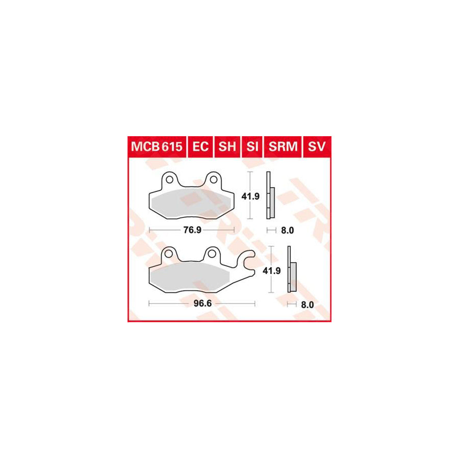 TRW Sinter Offroad Mcb615Si Brake Pad Set