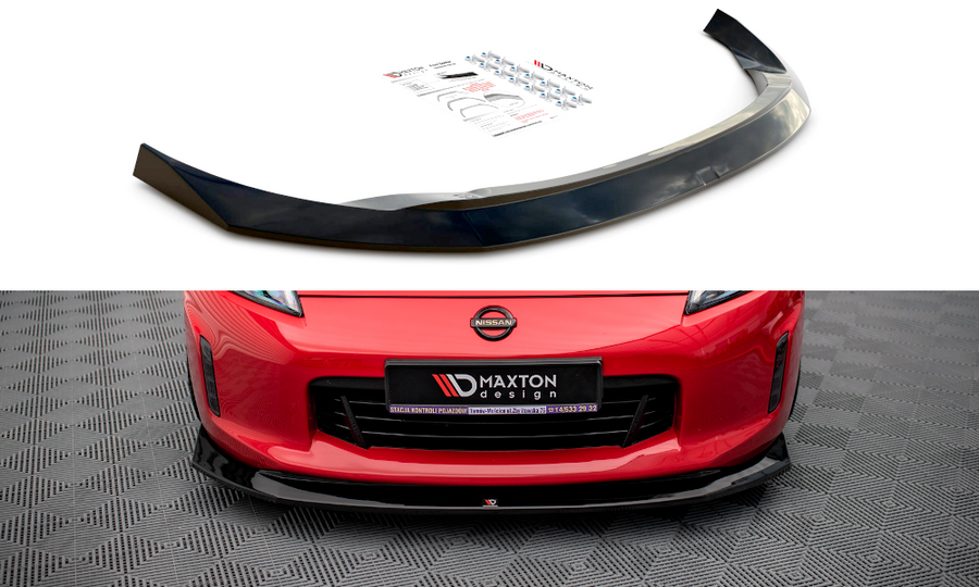 Maxton Design NI-370F-FD1T Front Splitter V.1 Nissan 370Z Facelift | Duco Car Parts UK Car Parts