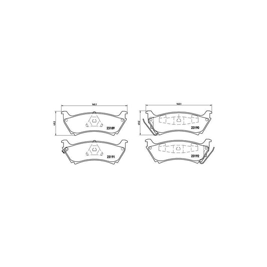 Brembo P 50 040 Brake Pad Set Suitable For Mercedes Benz Ml Class W163 With Acoustic Wear Warning With Piston Clip