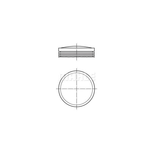 MAHLE ORIGINAL 008 56 00 Piston for FIAT 131 76 mm, with piston rings