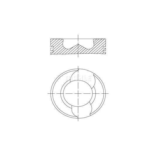 MAHLE ORIGINAL 030 98 01 Piston 81,26 mm, with cooling duct, with piston ring carrier