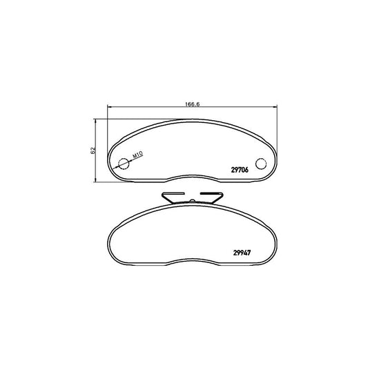 Hella 8DB 355 005 321 Brake Pad Set Not Prepared For Wear Indicator
