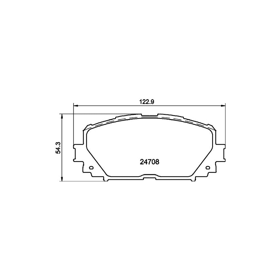 Hella 8DB 355 013 901 Brake Pad Set Not Prepared For Wear Indicator