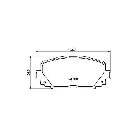 Hella 8DB 355 013 901 Brake Pad Set Not Prepared For Wear Indicator