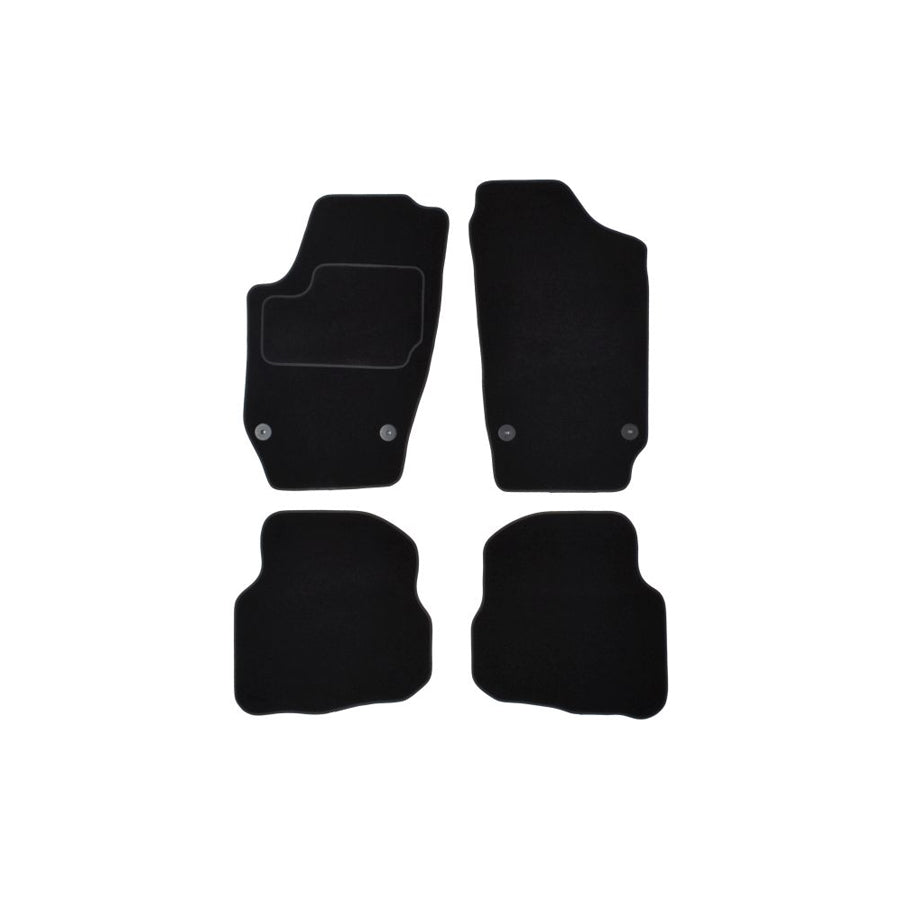 MAMMOOTH A041 VW335 PRM 01 Floor mat set for VW Polo IV Hatchback (9N) Textile, Front and Rear, Quantity: 4, Black