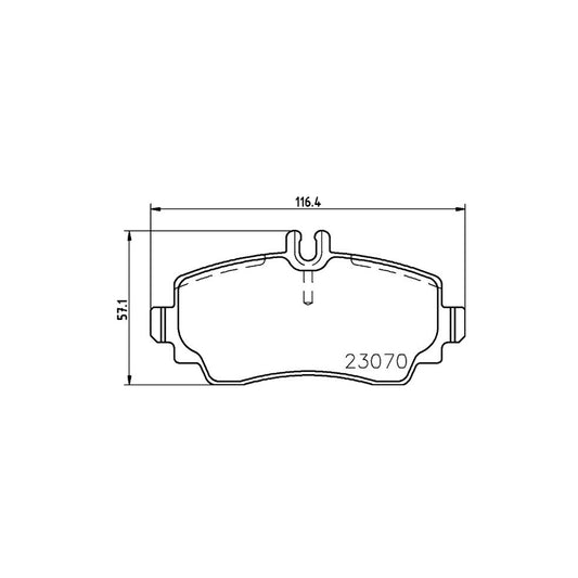 Hella 8DB 355 018 881 Brake Pad Set Suitable For Mercedes Benz Vaneo W414 Incl Wear Warning Contact With Brake Caliper Screws With Accessories