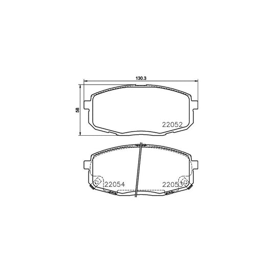 Hella 8DB 355 021 991 Brake Pad Set With Acoustic Wear Warning With Accessories