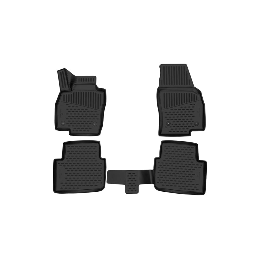 WALSER Tailored, XTR 75184 Floor mat set Elastomer, Front and Rear, Black