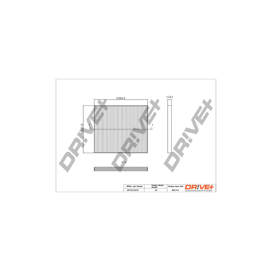 Dr!Ve+ Dp1110.12.0119 Pollen Filter | Duco Car Parts UK Car Parts