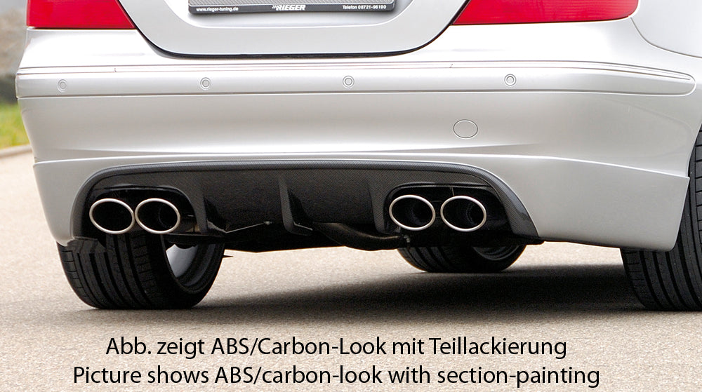 Rieger 00071015 Mercedes-Benz W209 CLK Rear Diffuser for Twin Tailpipe Left & Right