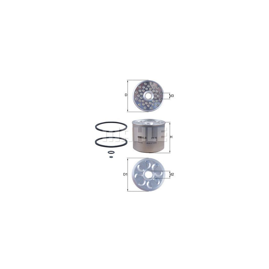MAHLE ORIGINAL KX 23 Fuel filter Filter Insert