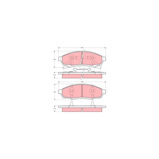 TRW Gdb4014 Brake Pad Set Incl Wear Warning Contact
