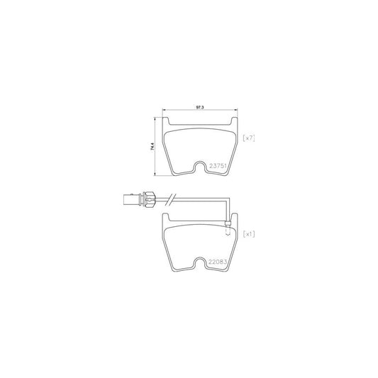 Brembo P 85 139 Brake Pad Set