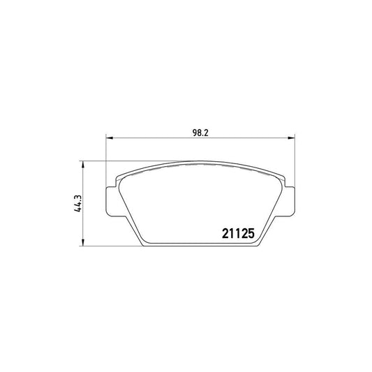 Brembo P 54 010 Brake Pad Set Excl Wear Warning Contact