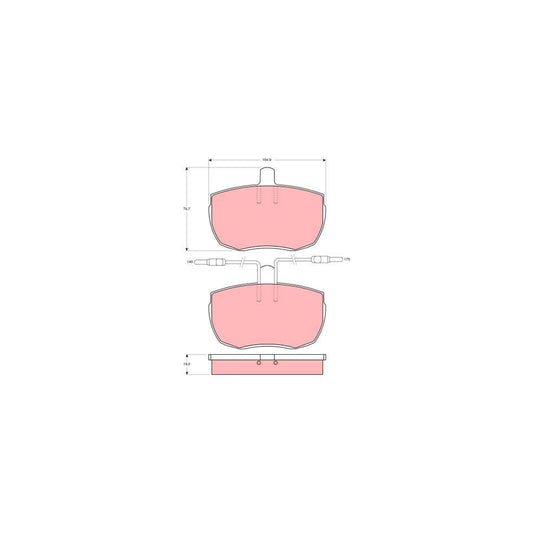 TRW Gdb342 Brake Pad Set Incl Wear Warning Contact