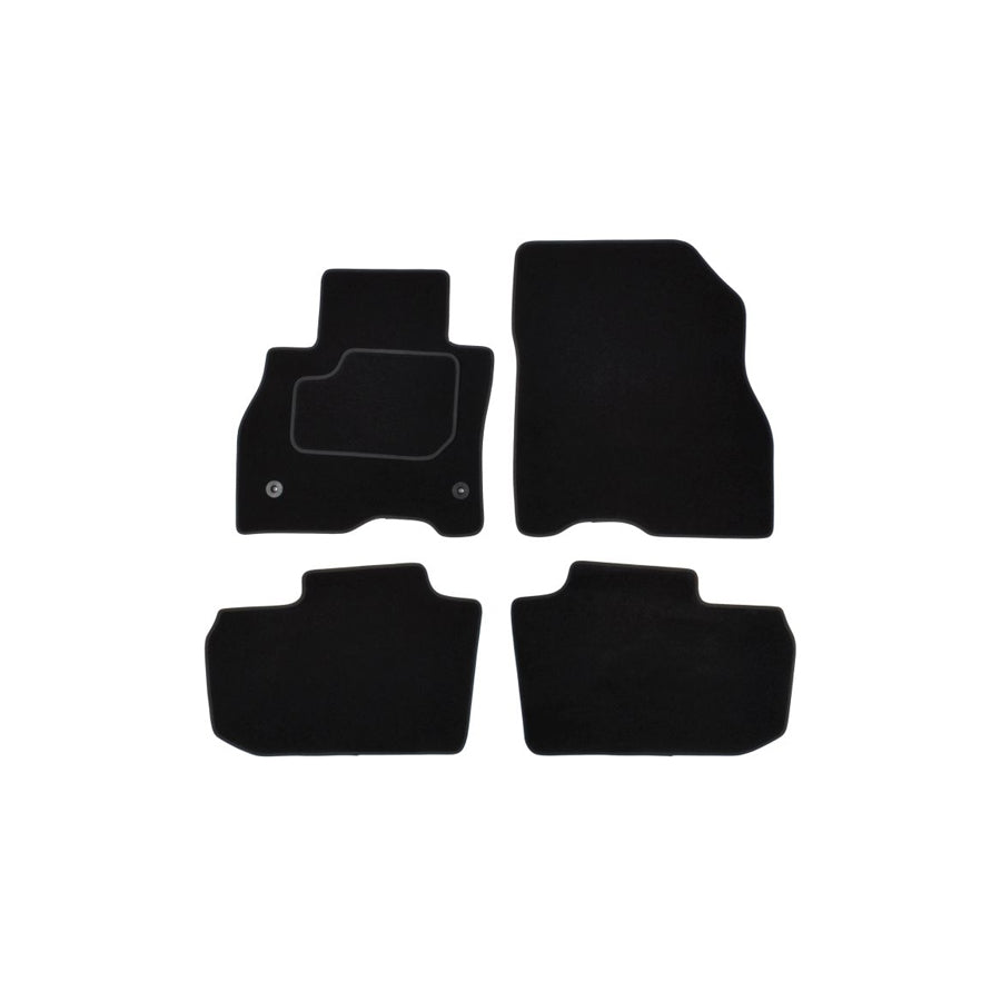 MAMMOOTH A041 NIS67 PRM 01 Floor mat set for NISSAN Leaf I (ZE0) Textile, Front and Rear, Quantity: 4, Black