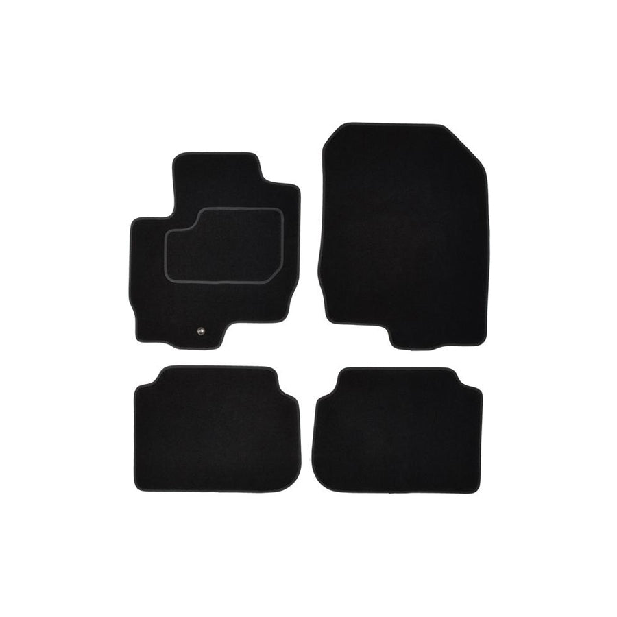CUSTOPOL Tailored MIT35C Floor mat set for MITSUBISHI Colt VI (Z30) Textile, Front and Rear, Quantity: 4, Black