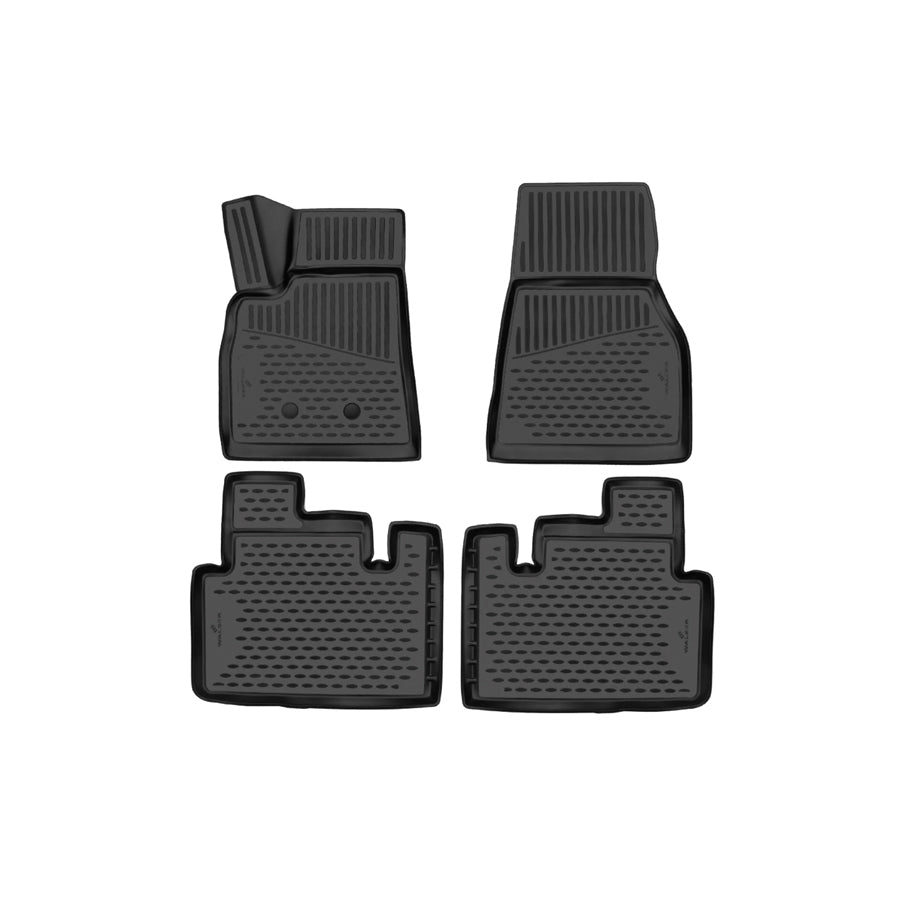 WALSER Tailored, XTR 75190 Floor mat set Elastomer, Front and Rear, Black