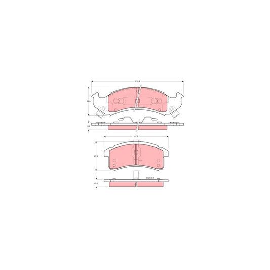 TRW Gdb4000 Brake Pad Set Incl Wear Warning Contact