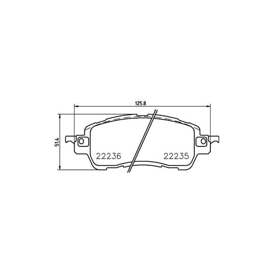 Hella 8DB 355 024 721 Brake Pad Set With Acoustic Wear Warning