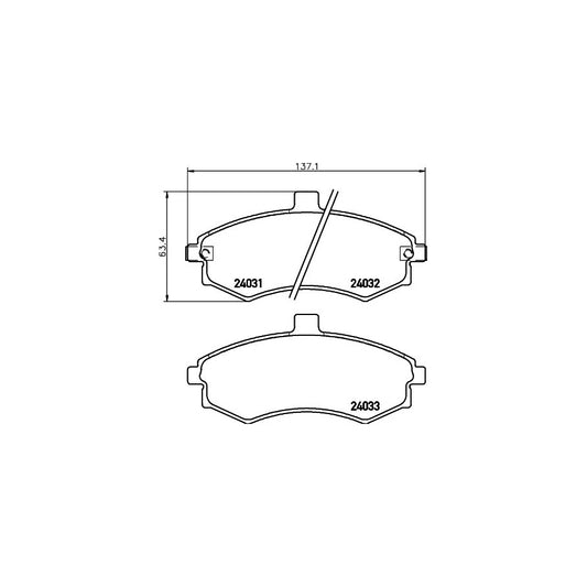 Hella 8DB 355 010 481 Brake Pad Set With Acoustic Wear Warning